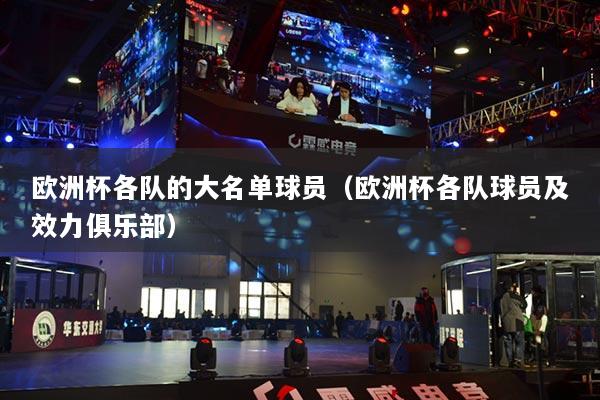欧洲杯各队的大名单球员（欧洲杯各队球员及效力俱乐部）